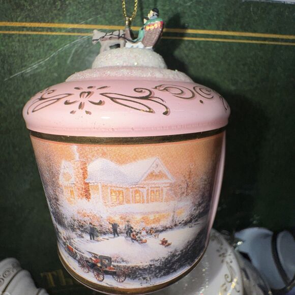 24 Bradford Editions Thomas Kinkade Heirloom Glass Starlight Angel BOX ORNAMENTS - Picture 4 of 15